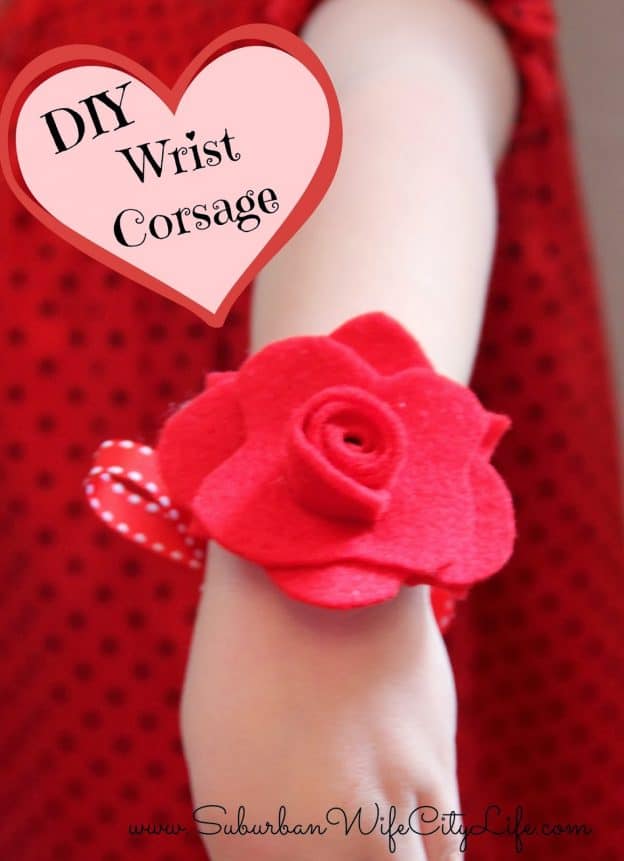 DIY felt wrist corsage