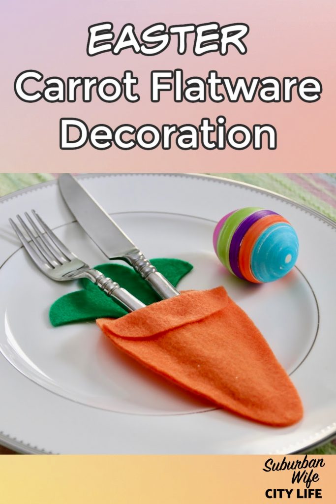 Easter Carrot Flatware Decoration