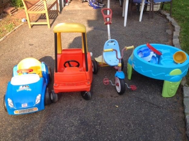 Garage sale outdoor toys