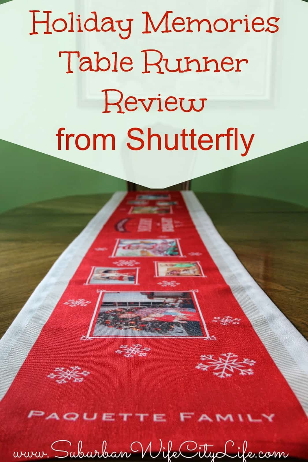 Holiday Memories Shutterfly Table Runner