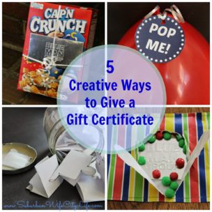 Creative Ways to give a gift certificate