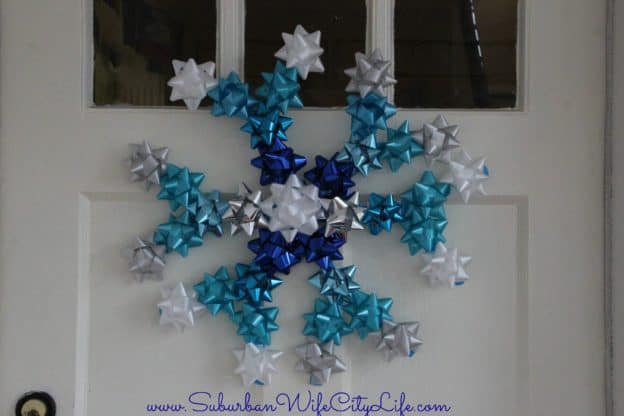 Snowflake made from bows