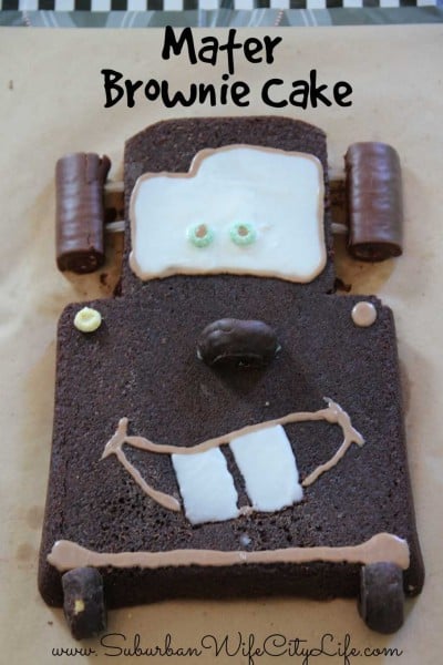 Cars Party Mater Brownie Cake