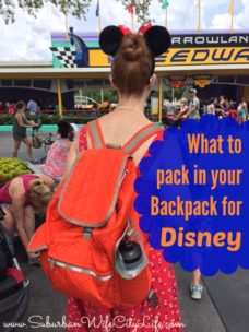 What to put in your Disney Back pack