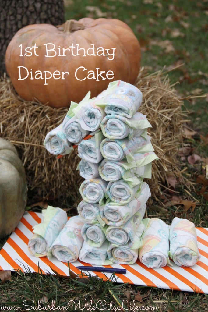 1st Birthday Diaper Cake