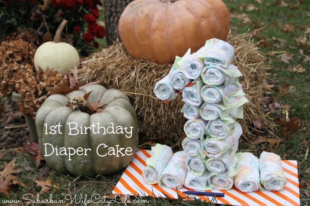 1st Birthday Diaper Cake gift