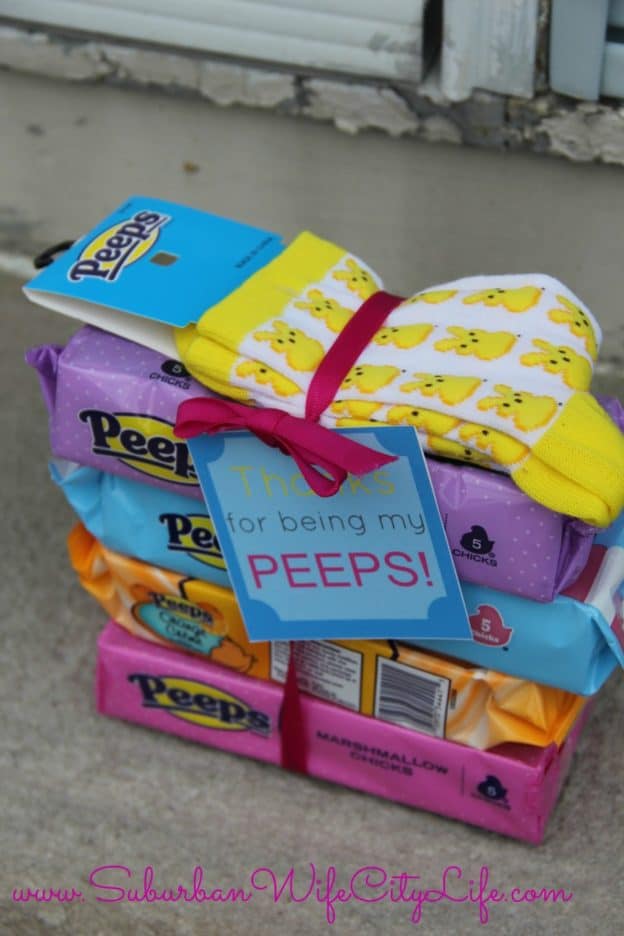 Peeps socks surprise