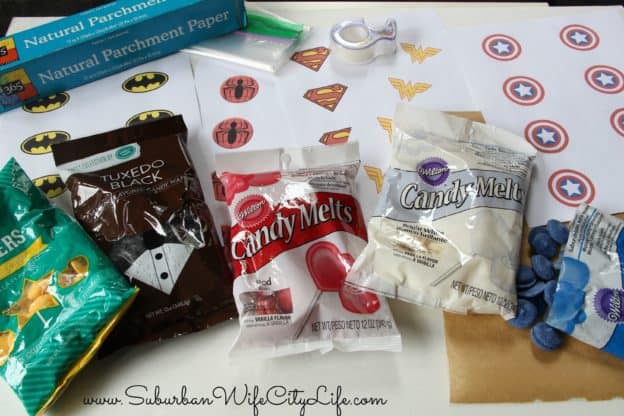 Chocolate Superhero Symbol Supplies