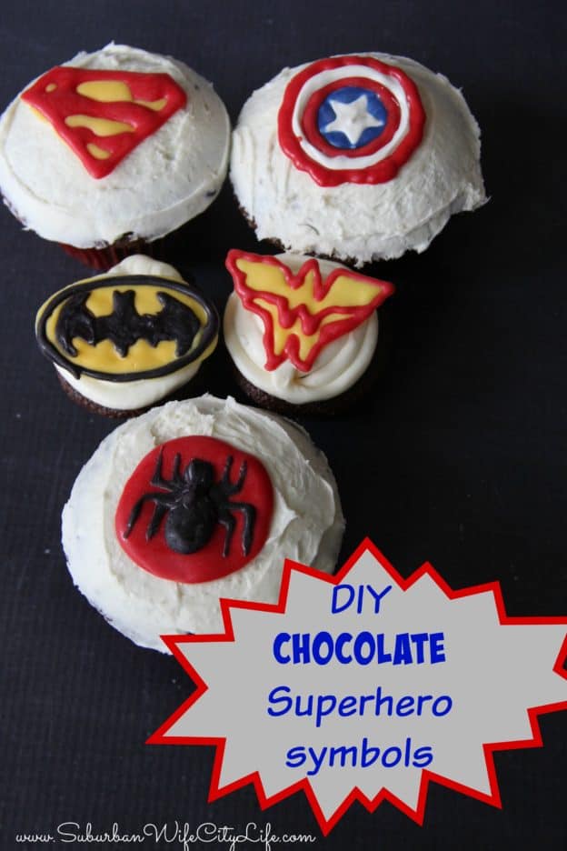 "DIY Chocolate Superhero Symbols"