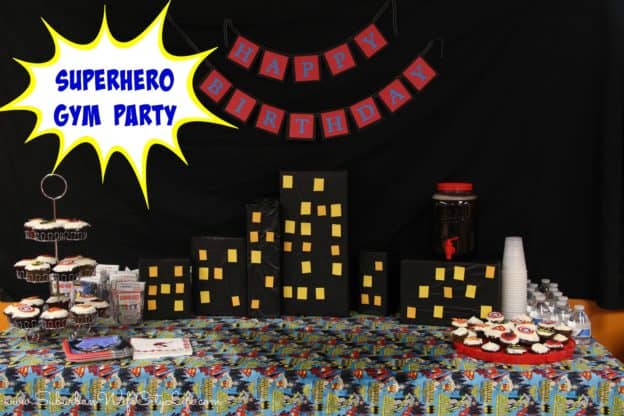 "Superhero gym party"