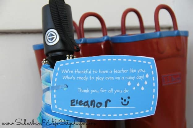 "Teacher Appreciation Umbrella Free Printable"
