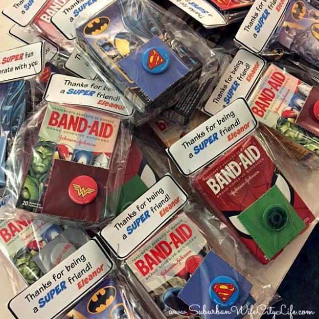 Superhero Band-Aid favors