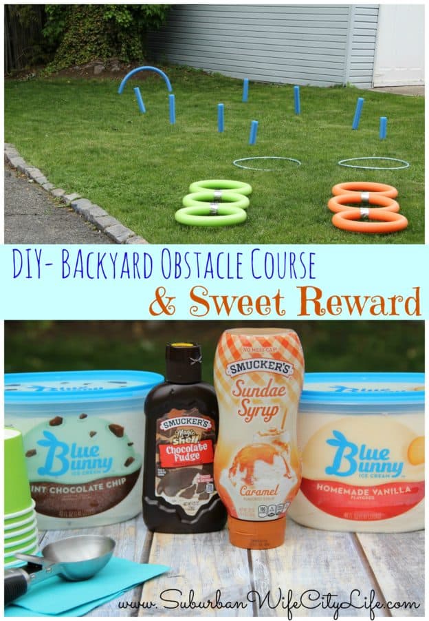 Backyard Obstacle Course and Sweet Reward