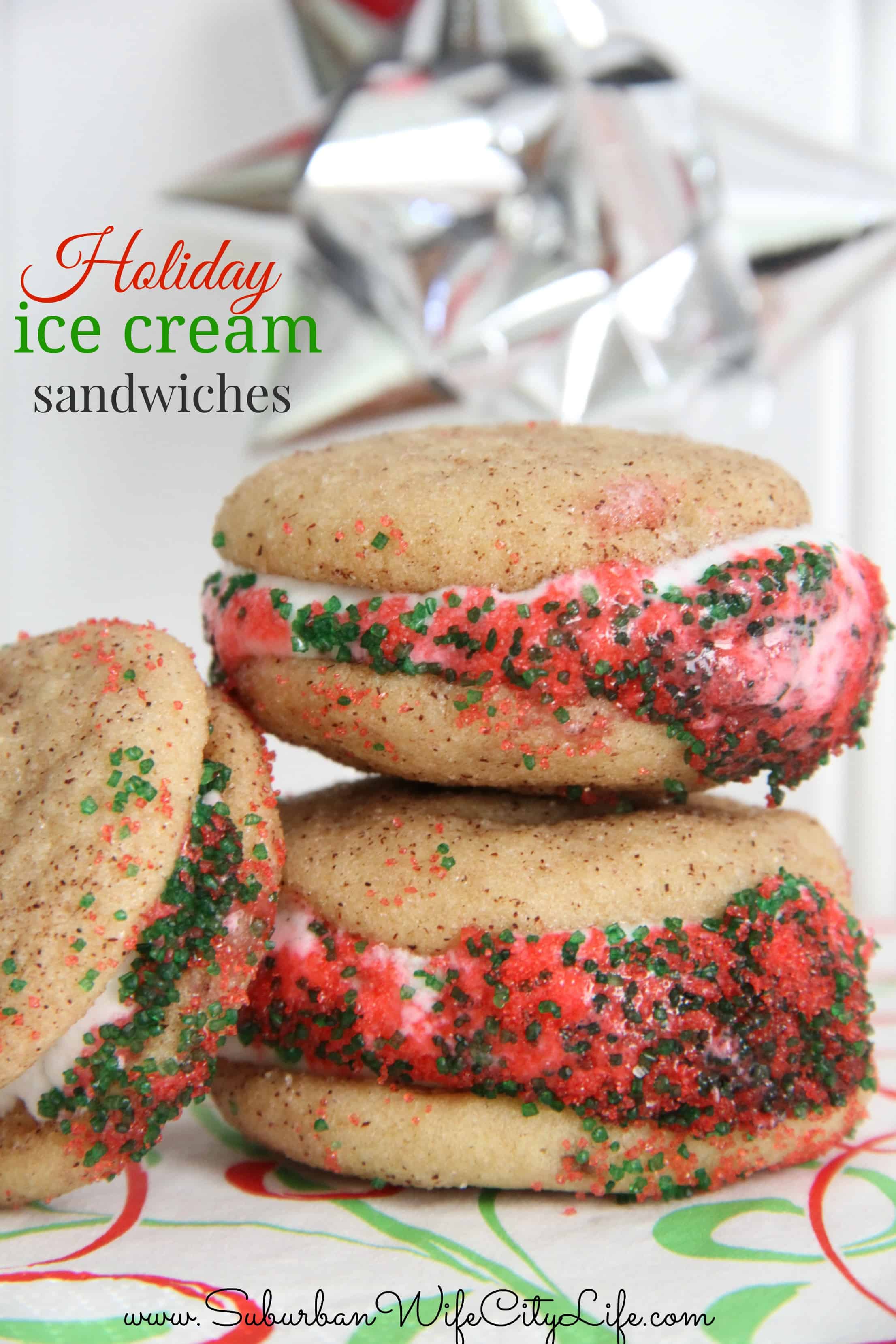 Holiday Ice Cream Sandwiches