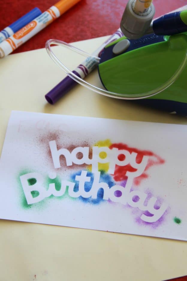 Crayola Airsprayer Birthday Cards