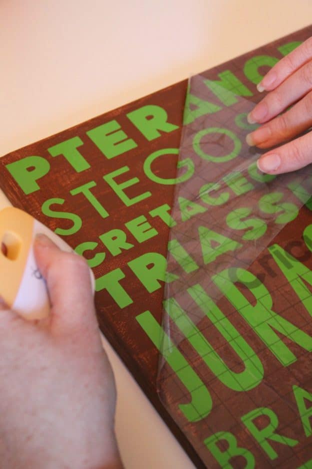 Cricut Transfer Tape Dino Wall Art