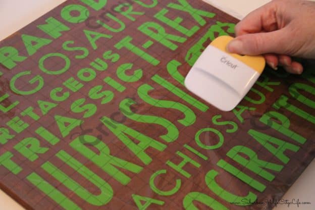 Dino Wall Art on Canvas with Cricut