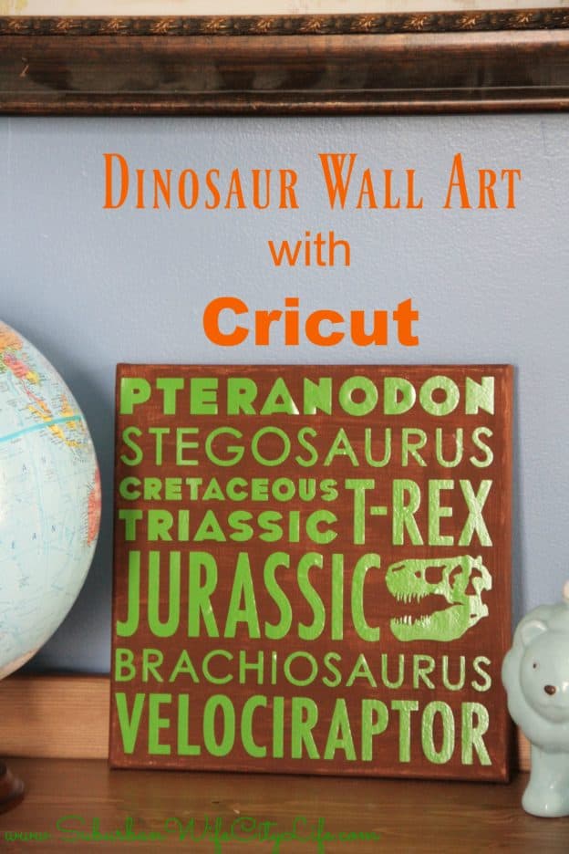 Dinosaur Wall Collage with Cricut