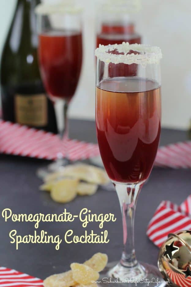 Pomegranate-Ginger Sparkling Cocktail