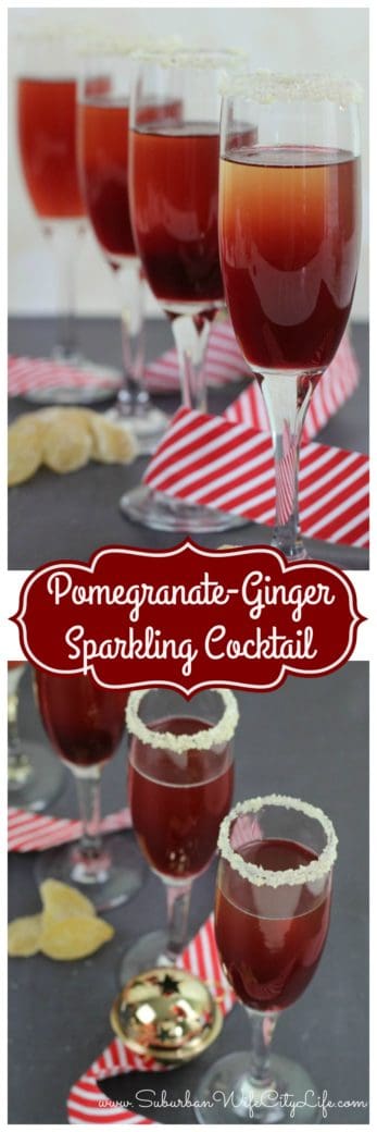 Pomegranate Ginger Sparkling Cocktails