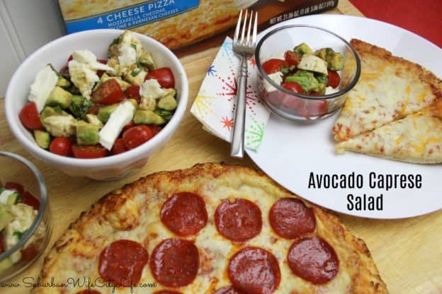 Avocado Caprese Salad #BaronessPatches #ad