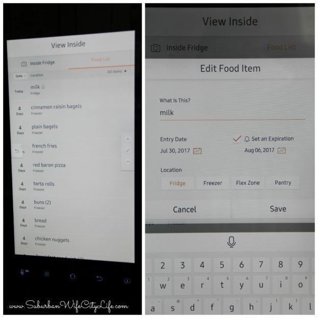 Samsung Family Hub 2.0 Food Organization