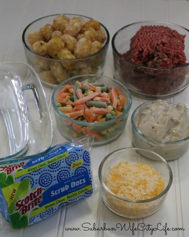 Tater tot Hot Dish ingredients