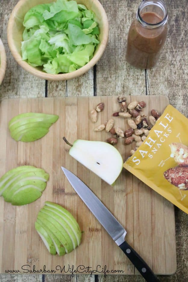 Pear & Goat Cheese Salad Prep