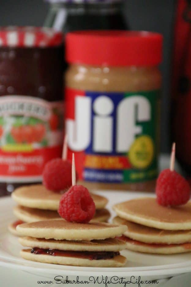 Mini PBJ sandwiches