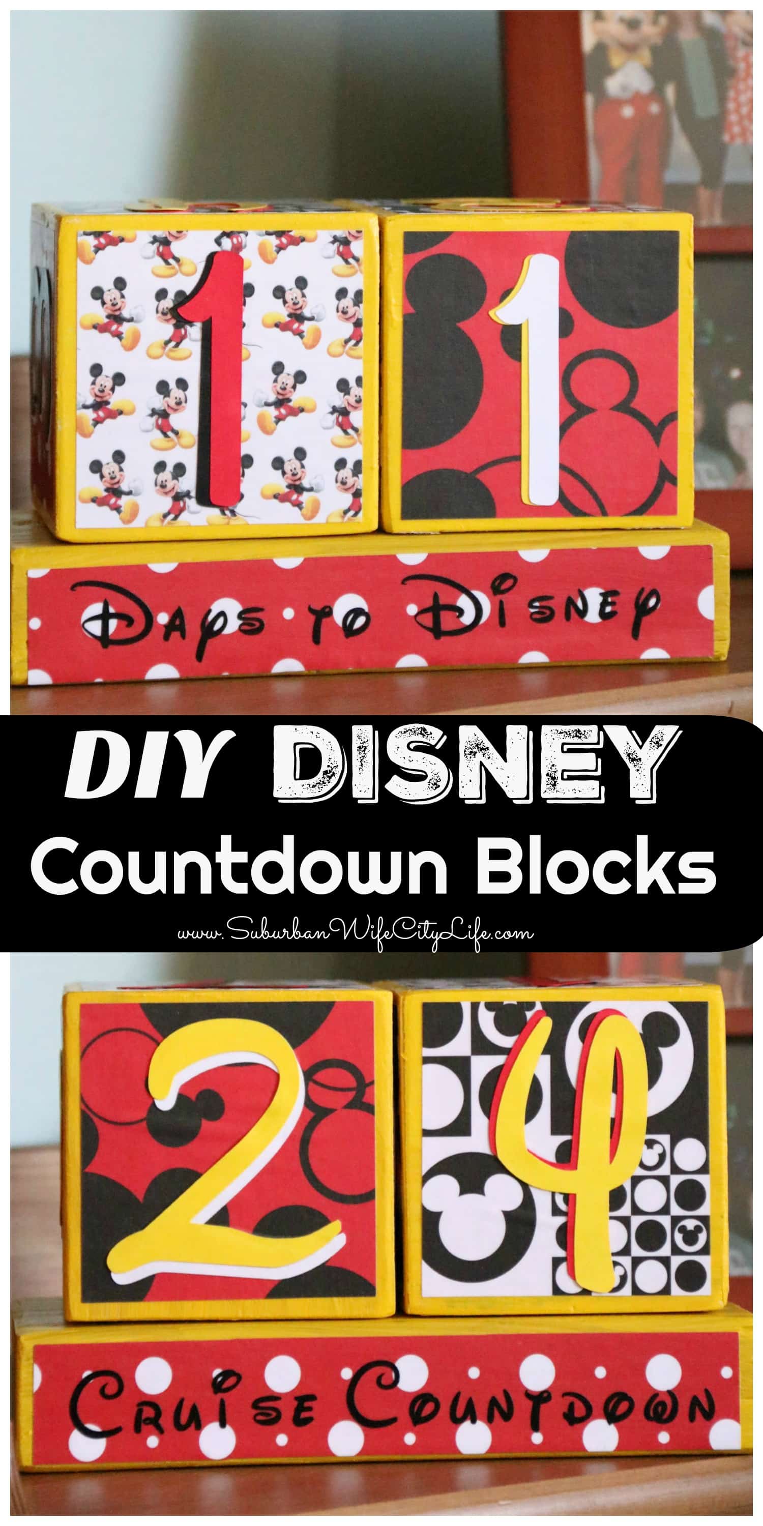 Disney Countdown Blocks DIY