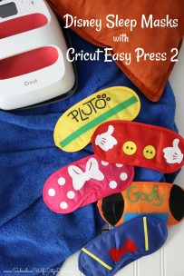 Disney Sleep Masks with Cricut Easy Press 2 #CricutMade #Cricut #ad