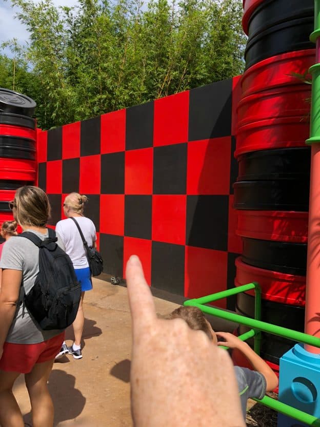Toy Story Land Checkerboard Wall