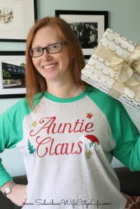 Auntie Claus shirt with Cricut