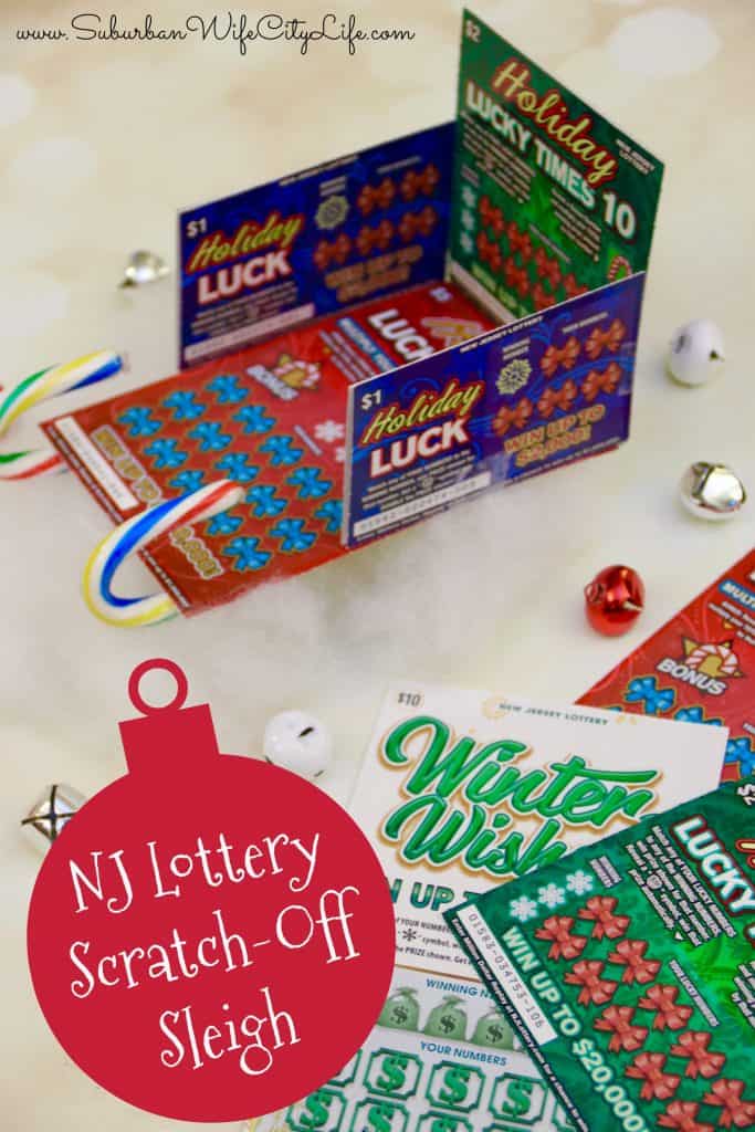 NJ Lottery Scratch Off Sleigh DIY
