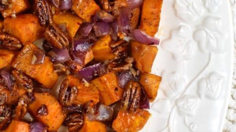 Image for Chili Maple Glazed Sweet Potatoes with Pecans