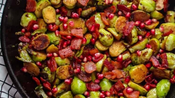 Image for Pan Roasted Brussels Sprouts with Bacon & Pomegranate - Side Dish