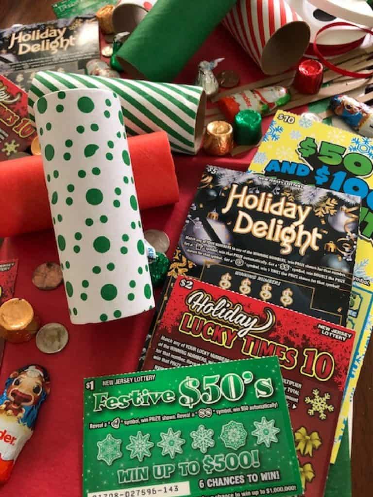 DIY Holiday Crackers with NJ Scratch Offs